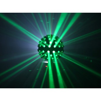 Event Lighting Lite NITROBALL2 LED Rotating Ball 5 x 15W HEX (6-in-1) RGBWAUV LED - Mirror Ball effect