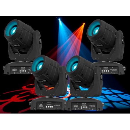 Intimidator 350 Spot 75W LED Moving Head Package: 4 x int350s