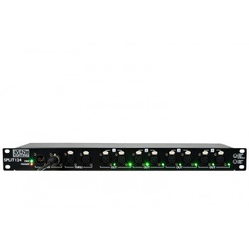 SPLIT124 - 1 In and 4 Out and 1 Through - Optical DMX splitter, both 5 and 3 pin XLR on all I/O, rack mountable - Image 3