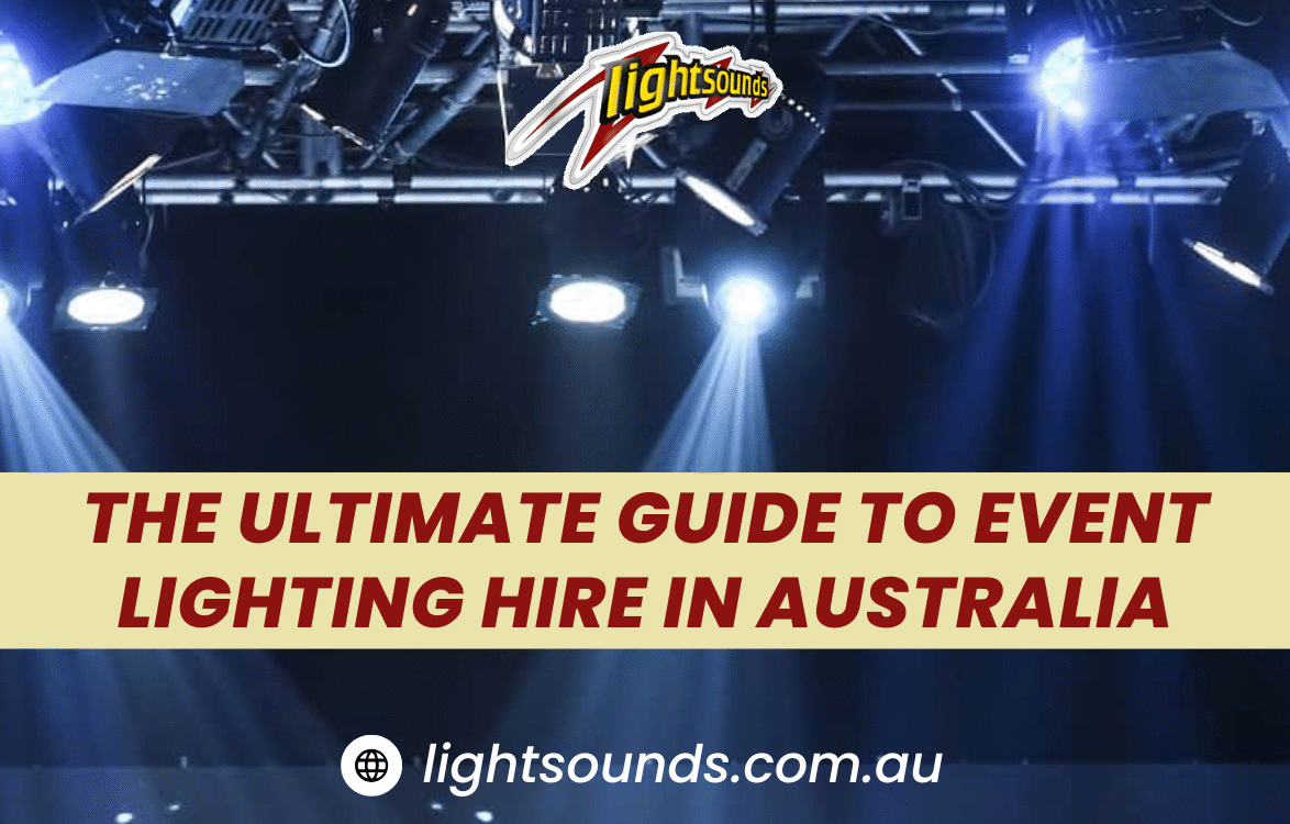 Event lighting hire setup in Australia for weddings and parties