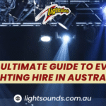 Event lighting hire setup in Australia for weddings and parties