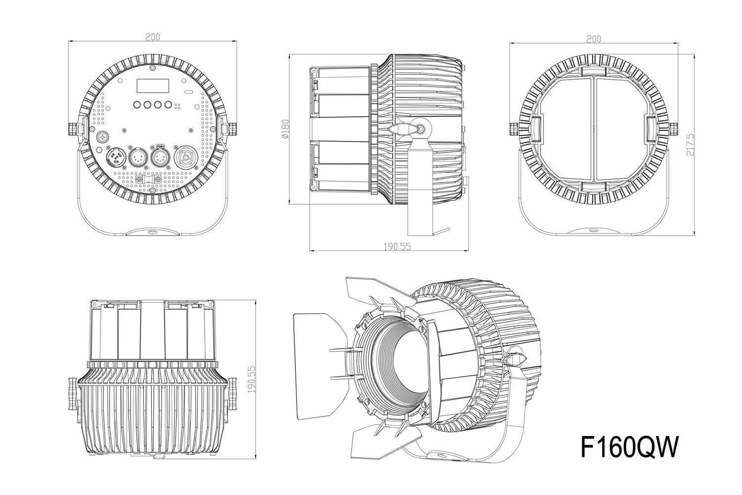 F160QW - Quad Colour Fresnel with Manual Zoom - Image 9