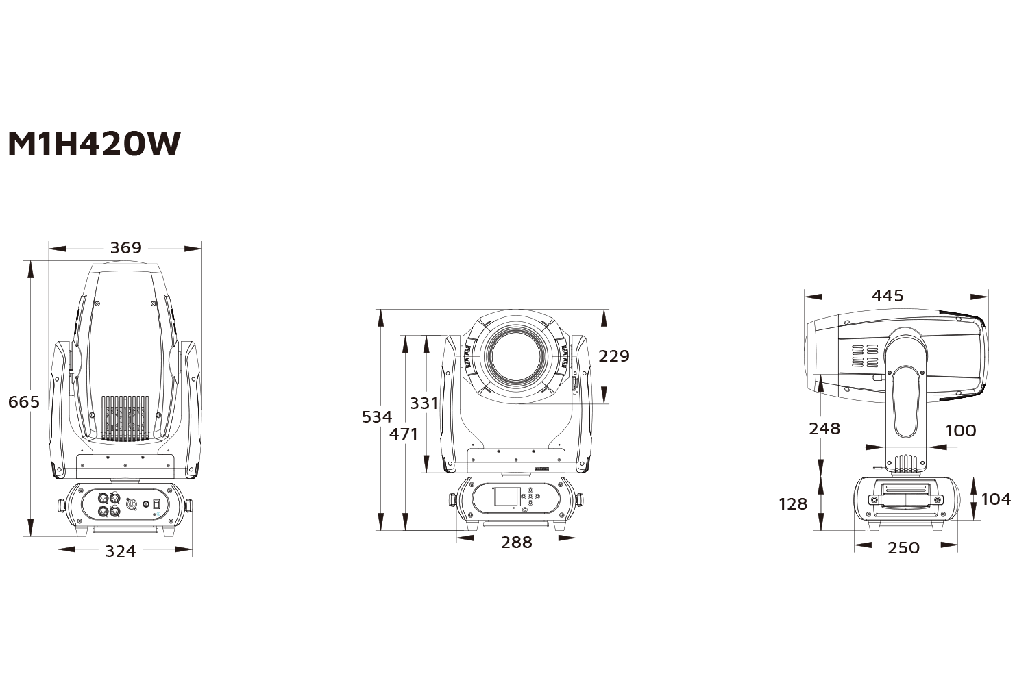 M1H420W - 420W LED Hybrid Moving Head with CMY, CTO and Zoom - Image 11