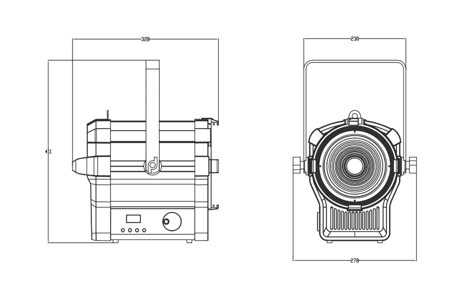 OPERAC200VWF - Compact Fresnel Engine with 200W COB Variable White LED - Image 11