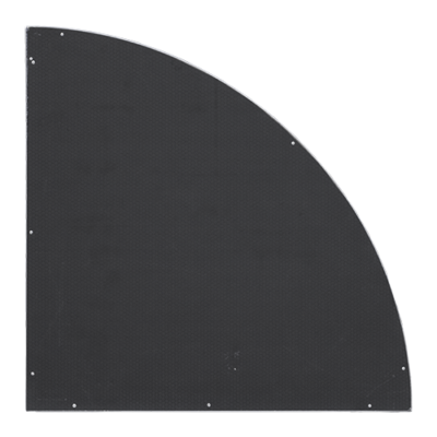 ST1212ARC - 1220mm Quarter Circle Stage Top with rail lock system & recessed stage skirt velcro