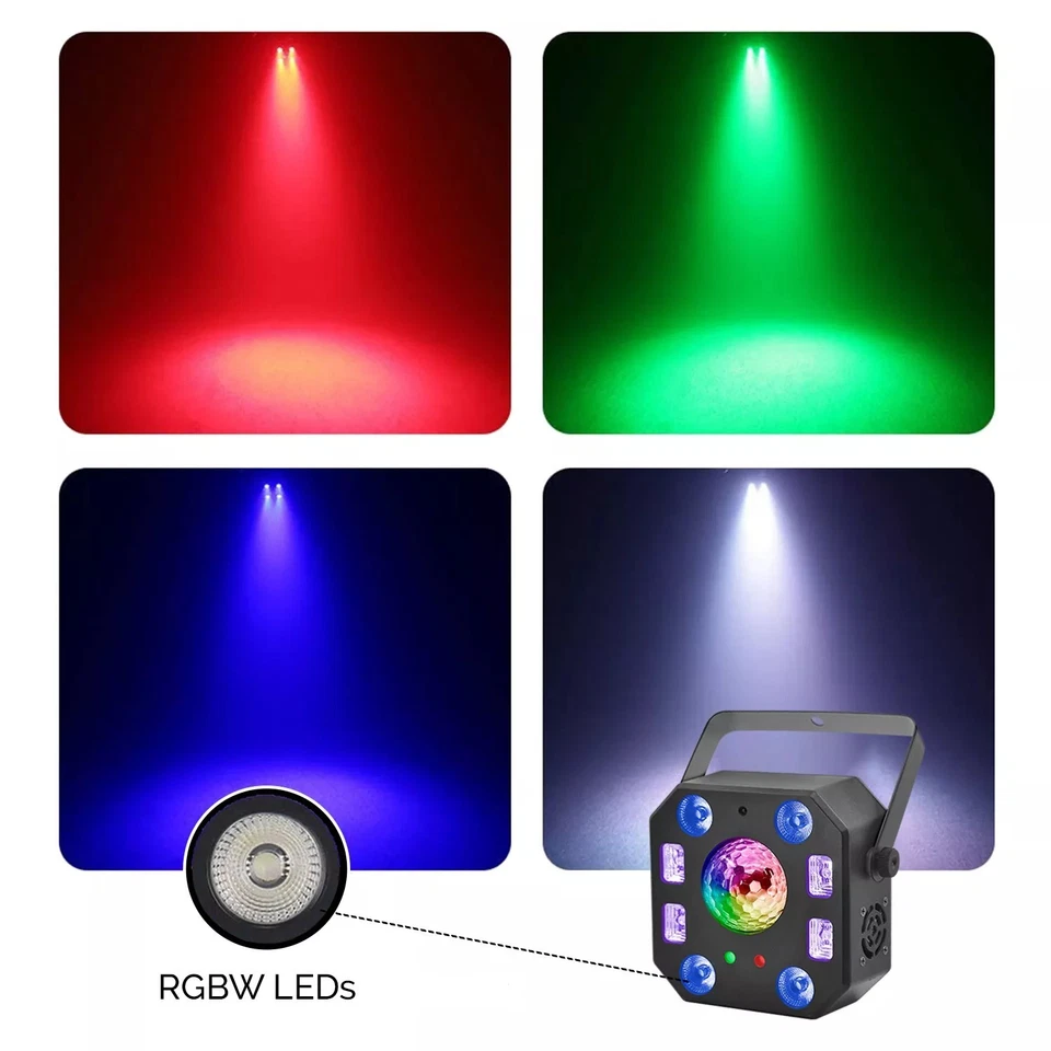 CR-Lite Penta Flash 5-in-1 DJ Disco LED Laser Strobe Effect Light for Parties - Image 4