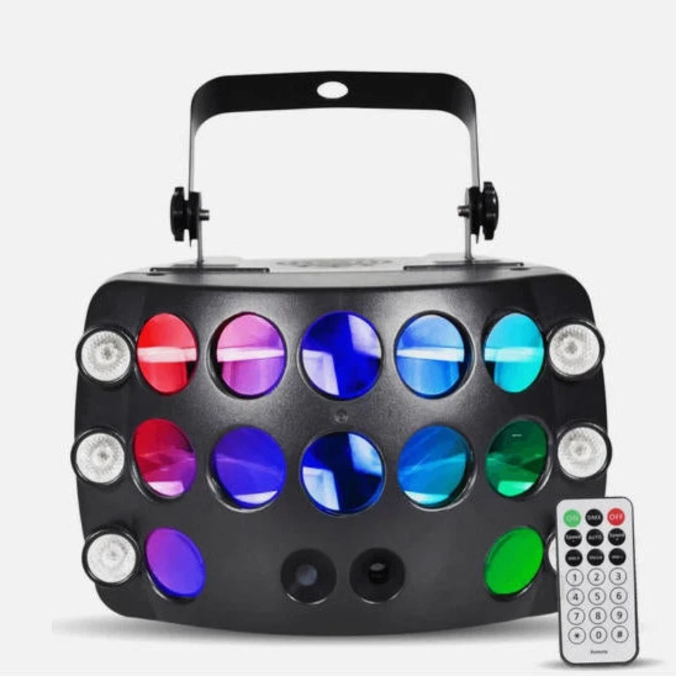 CR-Lite Butterfly 3-in-1 LED Laser DJ Disco Effect Light for Party and Stage - Image 7