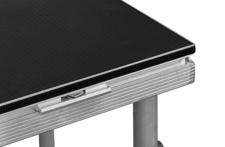 ST1212 - 1220mm x 1220mm Stage Top with rail lock system & recessed stage skirt velcro - Image 4
